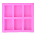 Molde rectangular con 6 silicon