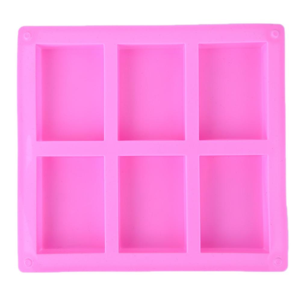 Molde rectangular con 6 silicon