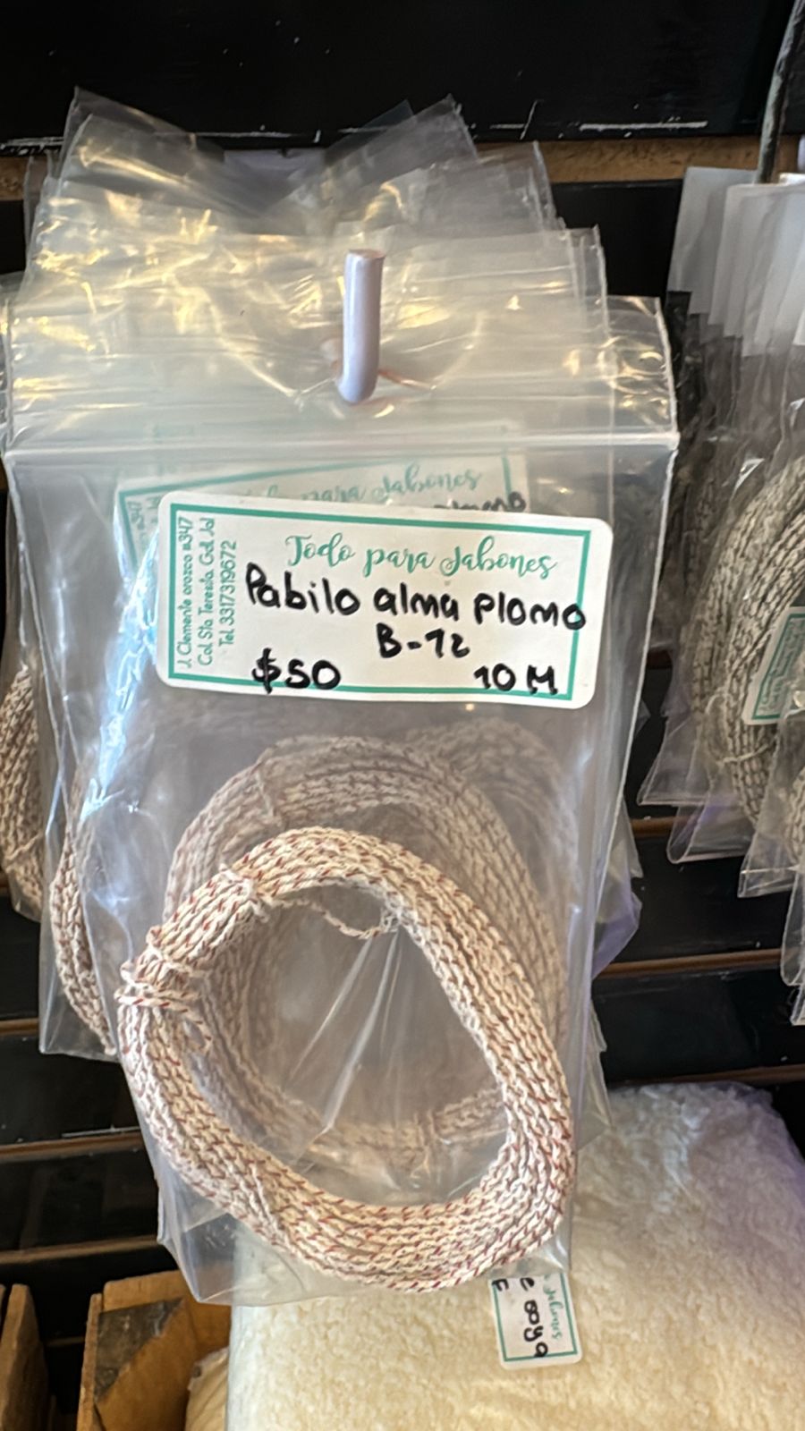 Rollo pabilo con alma de plomo