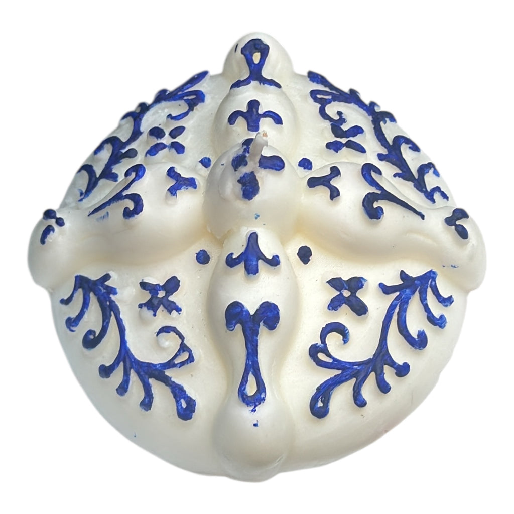 Molde Silicón 3D - Pan de Muerto diseño Talavera - 9.5 cm