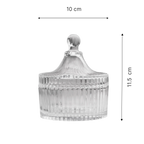 Bomboneras de vidrio con rayas transparente - Mini, mediana y grande