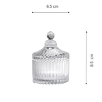 Bomboneras de vidrio con rayas transparente - Mini, mediana y grande