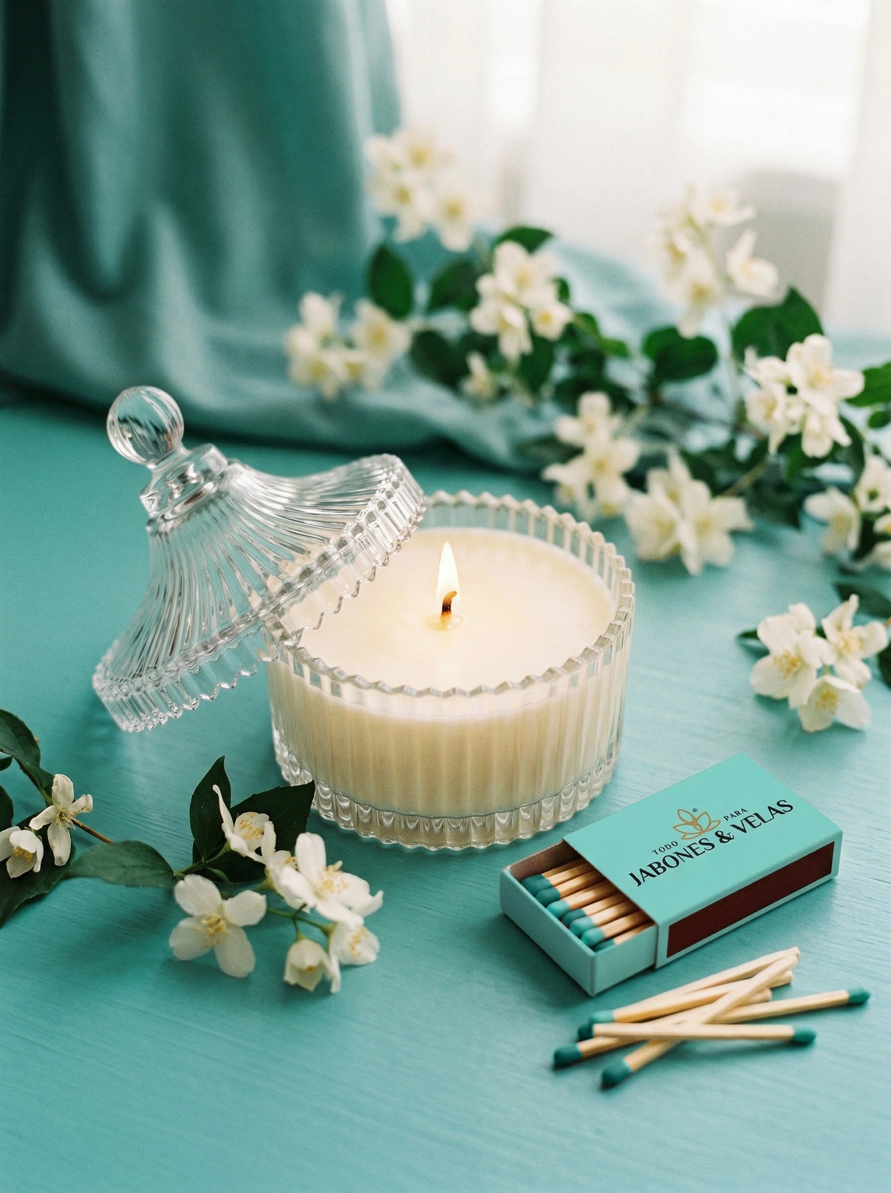 Bomboneras de vidrio con rayas transparente - Mini, mediana y grande