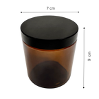 Frasco Ambar con tapa negra - 240 ml