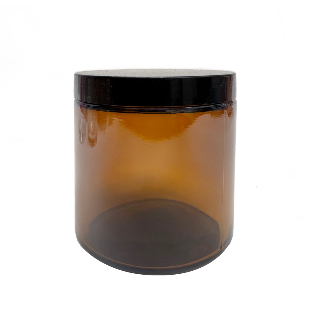 Frasco Ambar con tapa negra - 240 ml