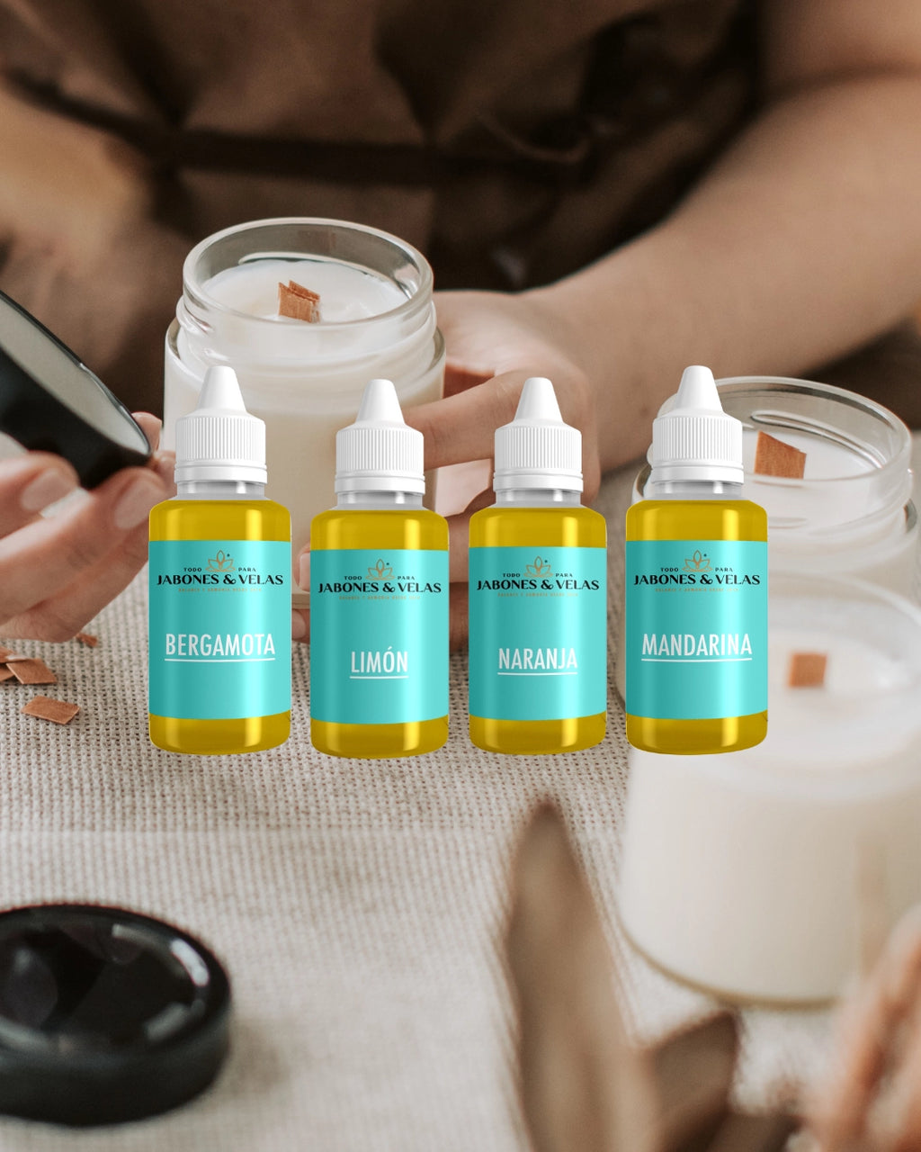 Cítricos - 4 fragancias para velas de 60 ml c/u