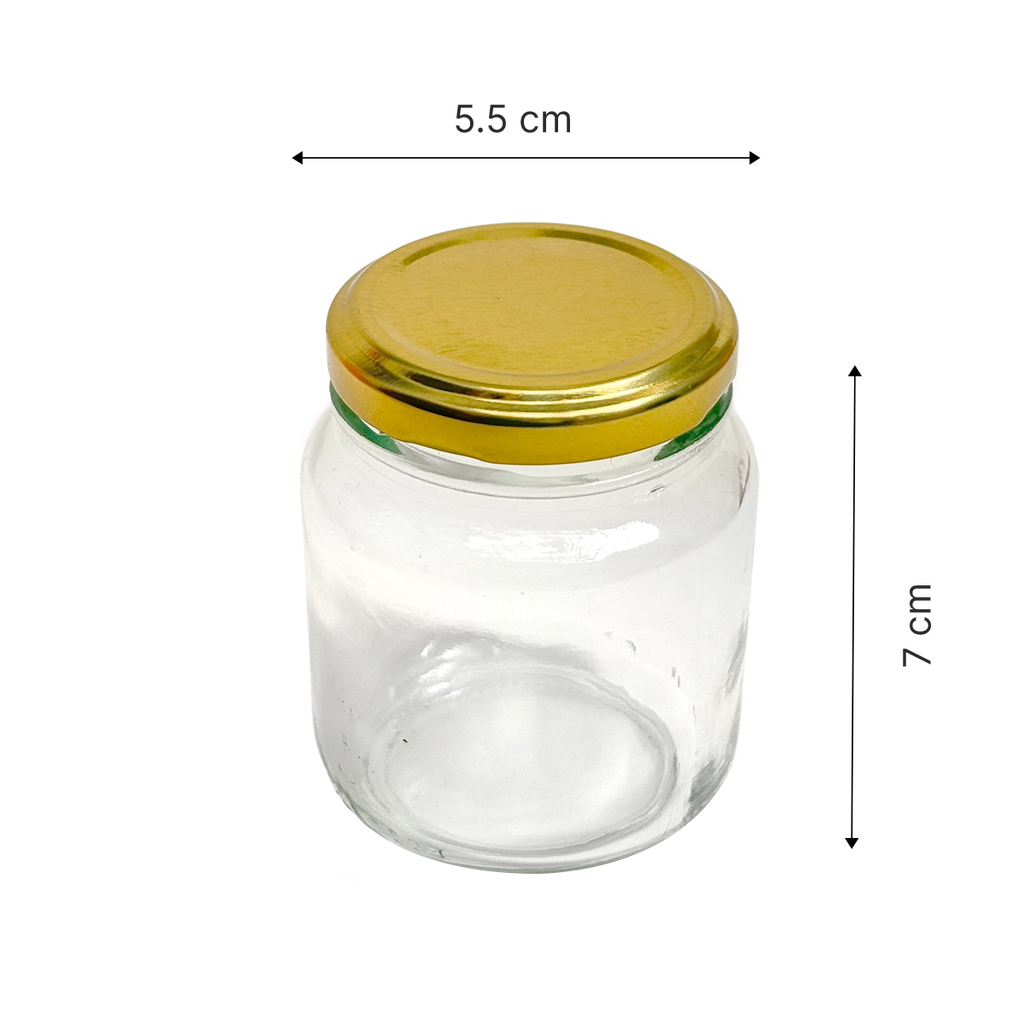 Frasco Compota con tapa dorada - 130 ml