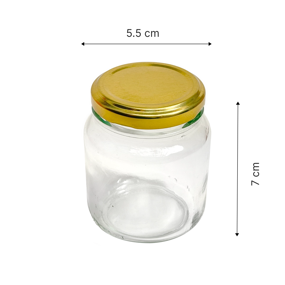 Frasco Compota con tapa dorada - 130 ml