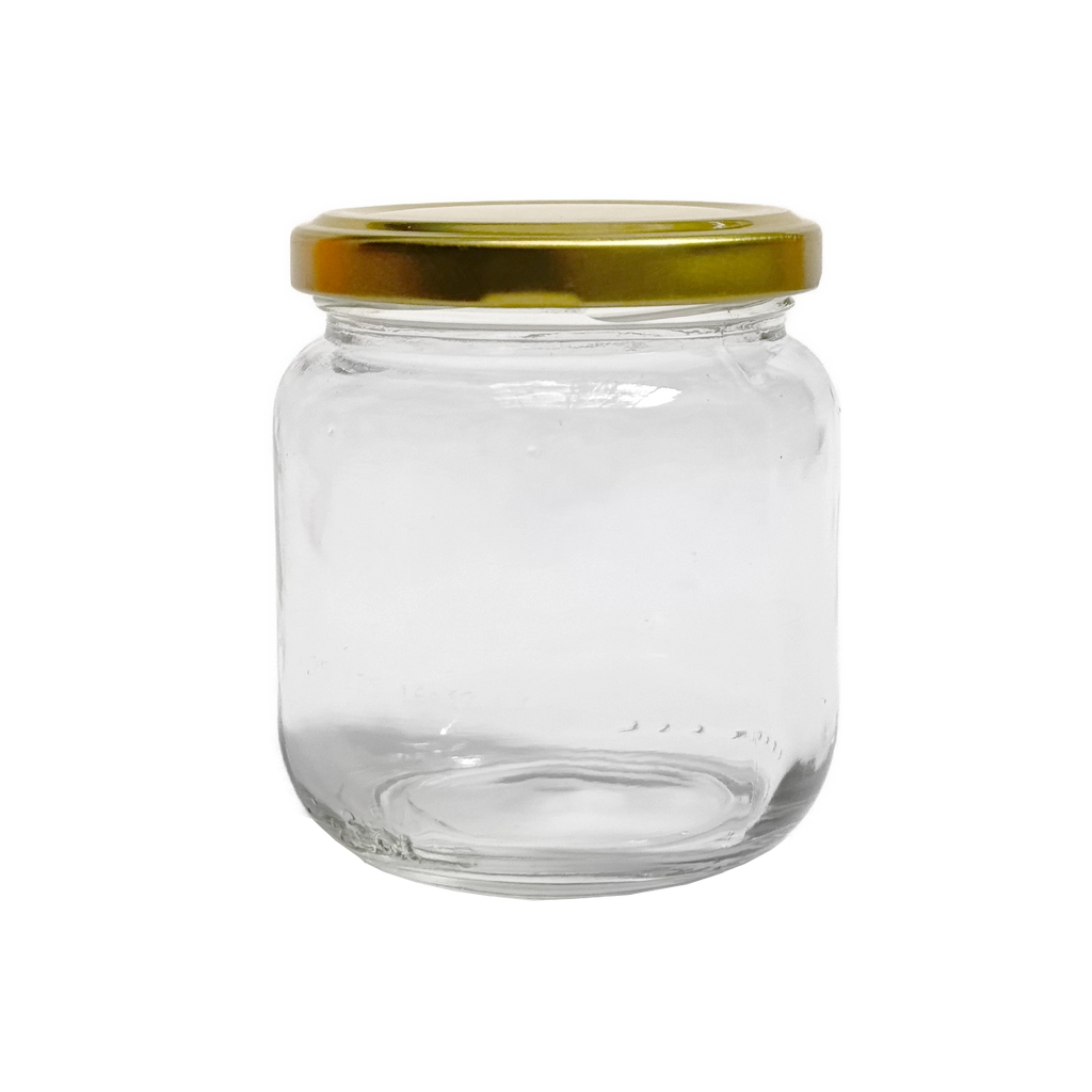 Frasco Compota con tapa dorada - 229 ml