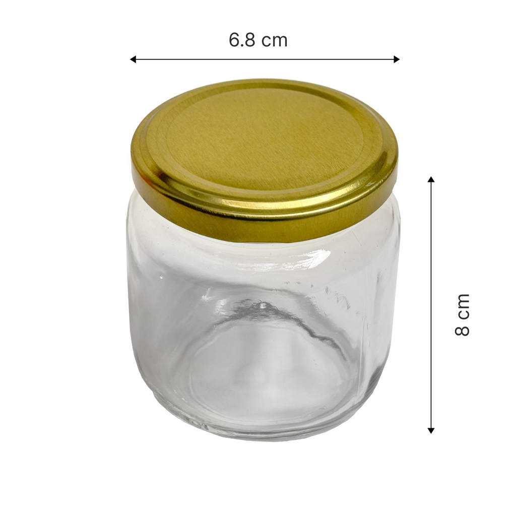 Frasco Compota con tapa dorada - 229 ml