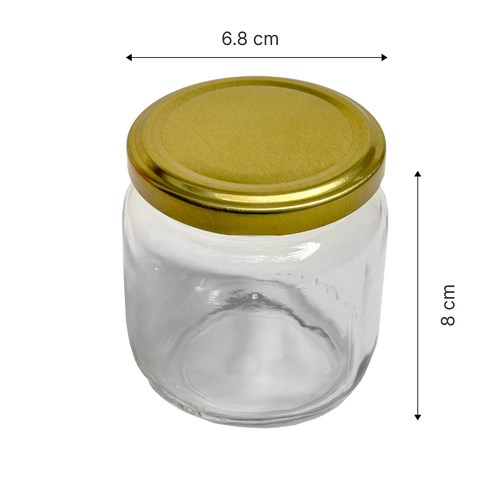 Frasco Compota con tapa dorada - 229 ml