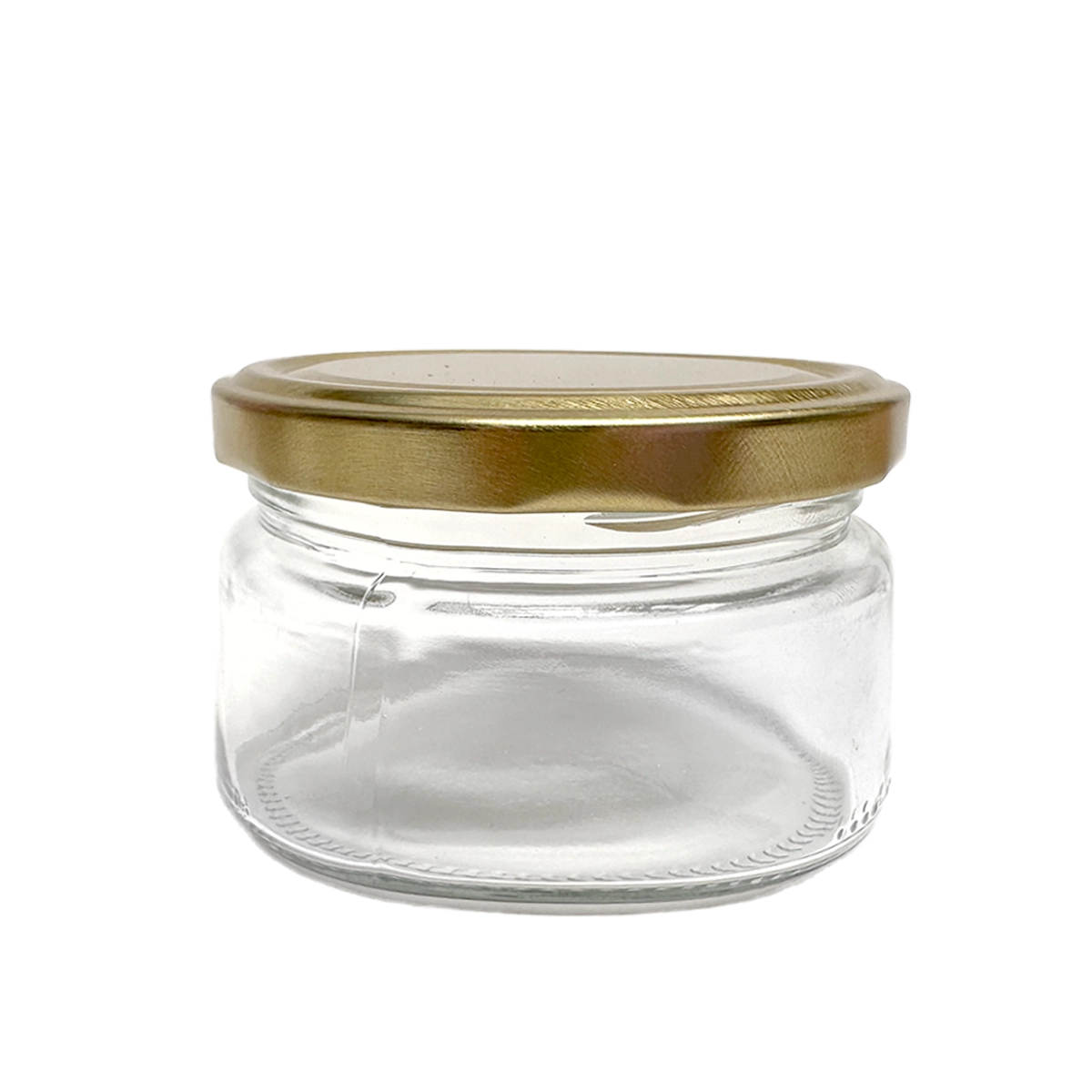 Frasco Jar con tapa dorada - 200 ml