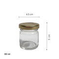 Frasco Jar con tapa dorada - 60, 200 y 300 ml