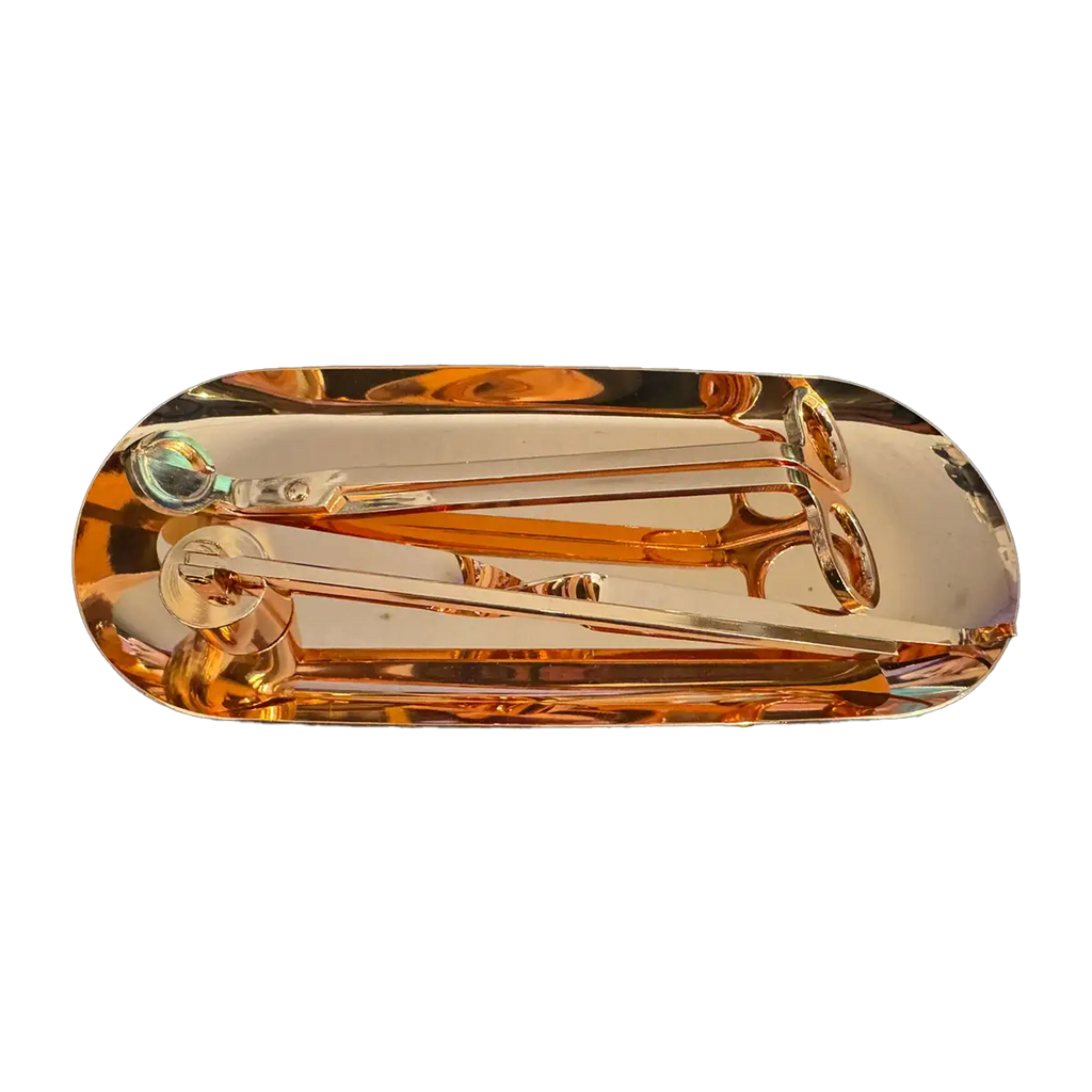 Kit de Herramientas para Velas - Apagavelas, Cortapabilo, Gancho de Pabilo y Charola