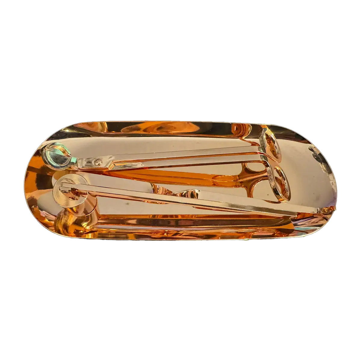 Kit de Herramientas para Velas - Apagavelas, Cortapabilo, Gancho de Pabilo y Charola