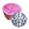 Molde Silicón Pan de Muerto diseño talavera 11 cm