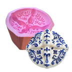 Molde Silicón Pan de Muerto diseño talavera 11 cm