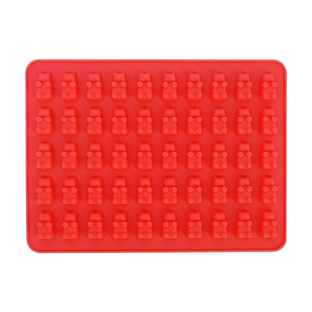 Molde Silicón - 50 ositos panda de gomita