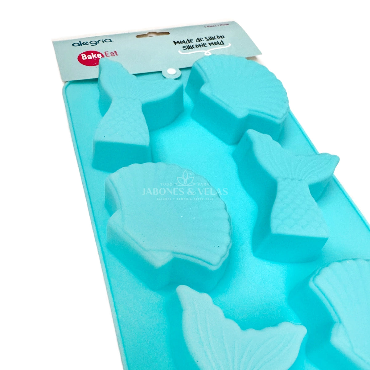 Molde Silicón - Cola de sirena y Concha de Mar