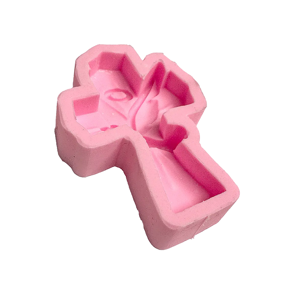 Molde Silicón 3D - Cruz con paloma - 8.8 x 6.2 x 2 cm