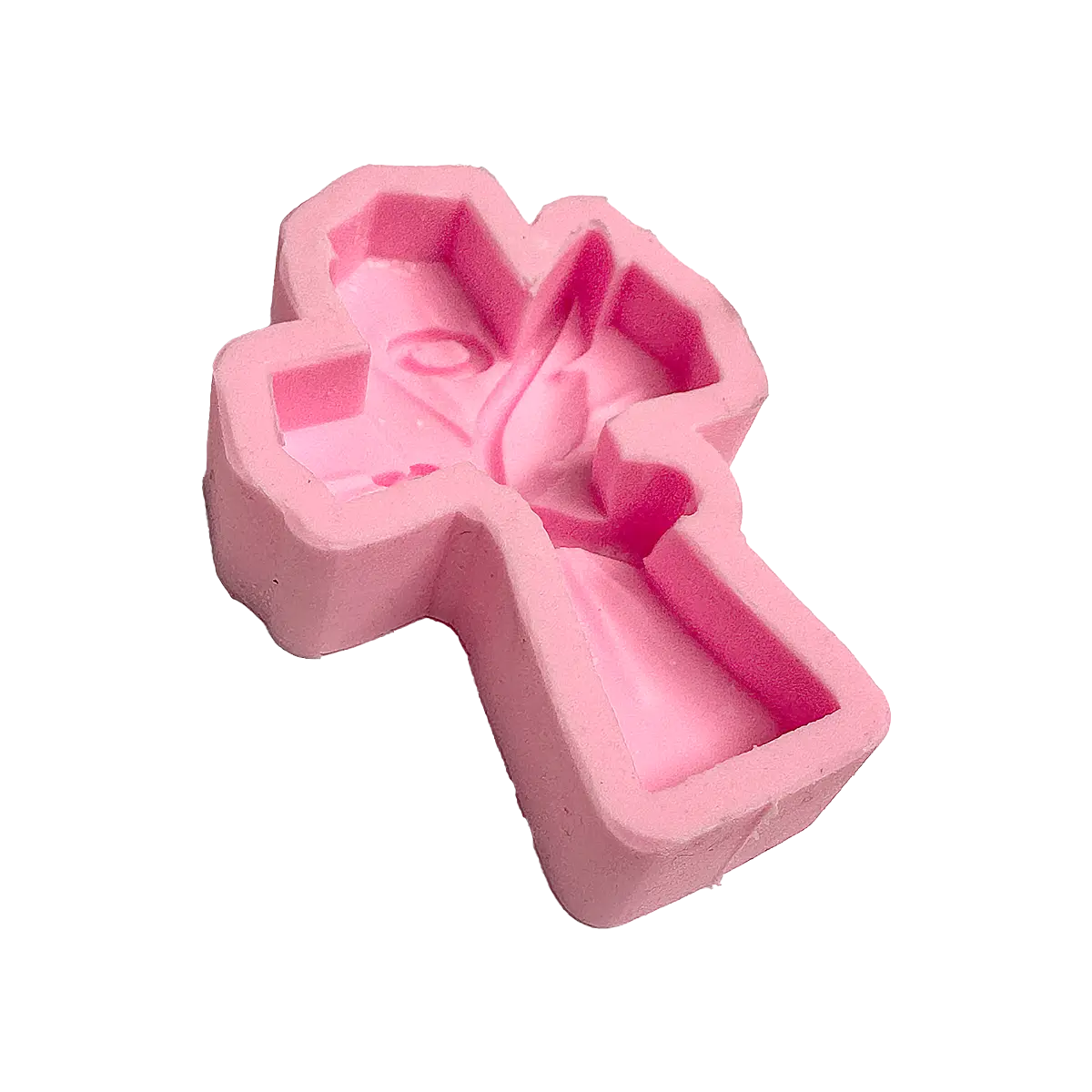Molde Silicón 3D - Cruz con paloma - 8.8 x 6.2 x 2 cm