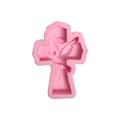 Molde Silicón 3D - Cruz con paloma - 8.8 x 6.2 x 2 cm