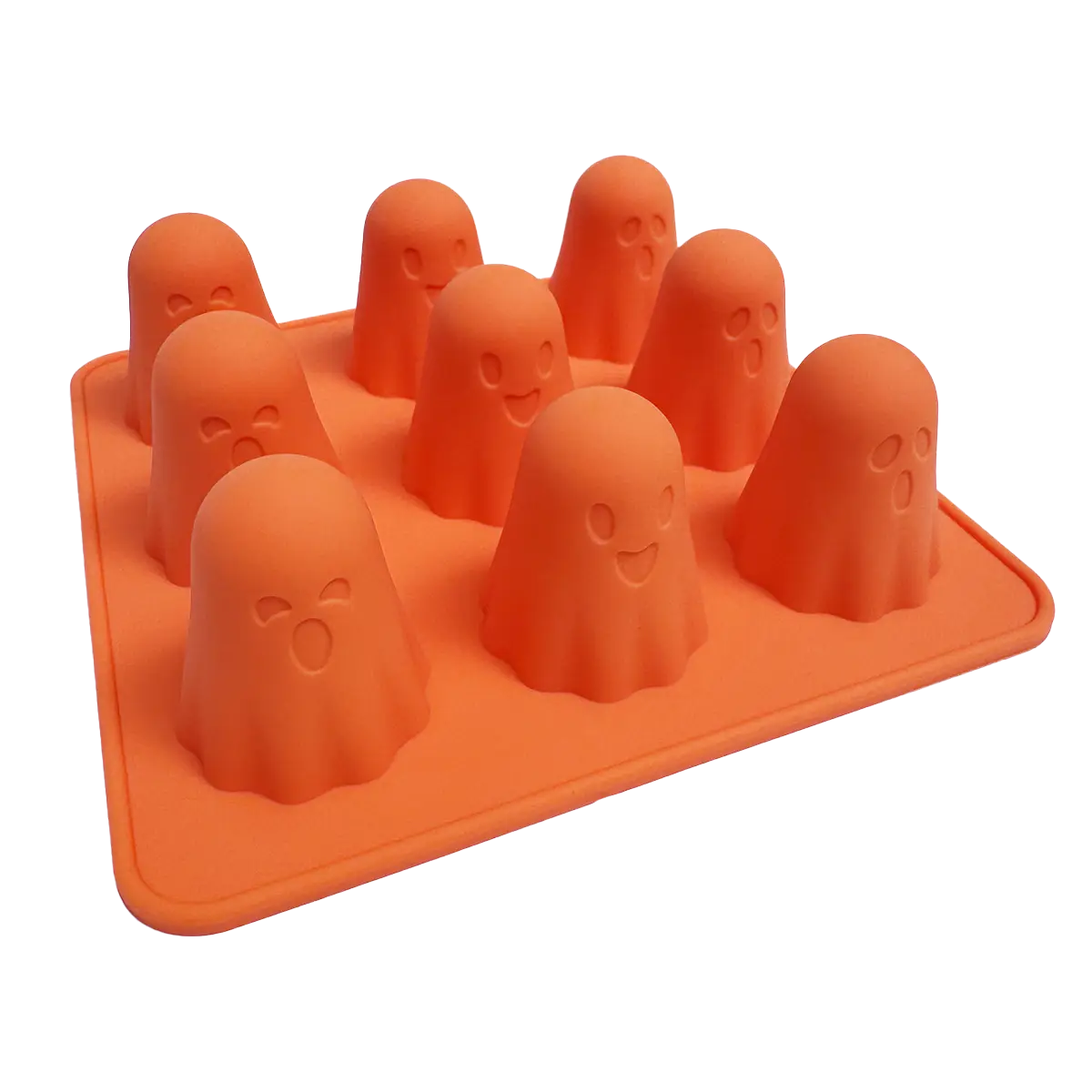 Molde Silicón - Fantasmitas - 15.5 x 15.5 x 4.7 cm