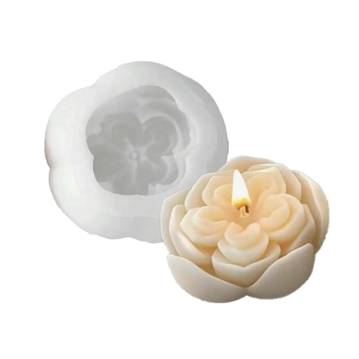 Molde Silicón 3D - Flor romántica