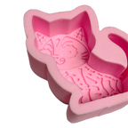 Molde Silicón 3D - Gatito con cola de Día de Muertos  - 7 x 8 x 3 cm