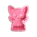 Molde Silicón 3D - Gato Día de Muertos  - 7 x 8.5 x 3 cm