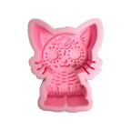 Molde Silicón 3D - Gato Día de Muertos  - 7 x 8.5 x 3 cm