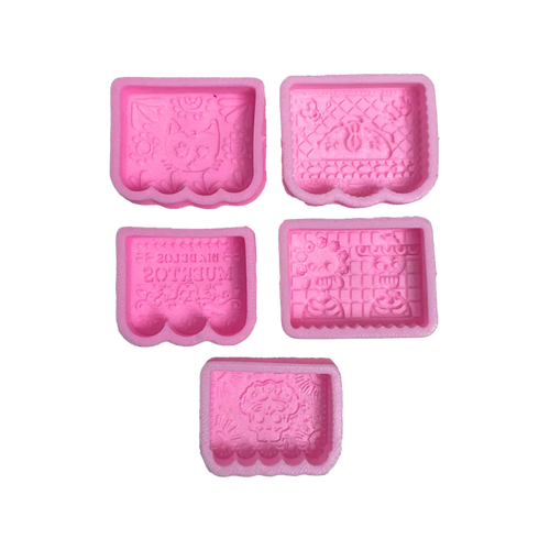 Molde Silicón 3D - 5 mini Jabones Día de Muertos