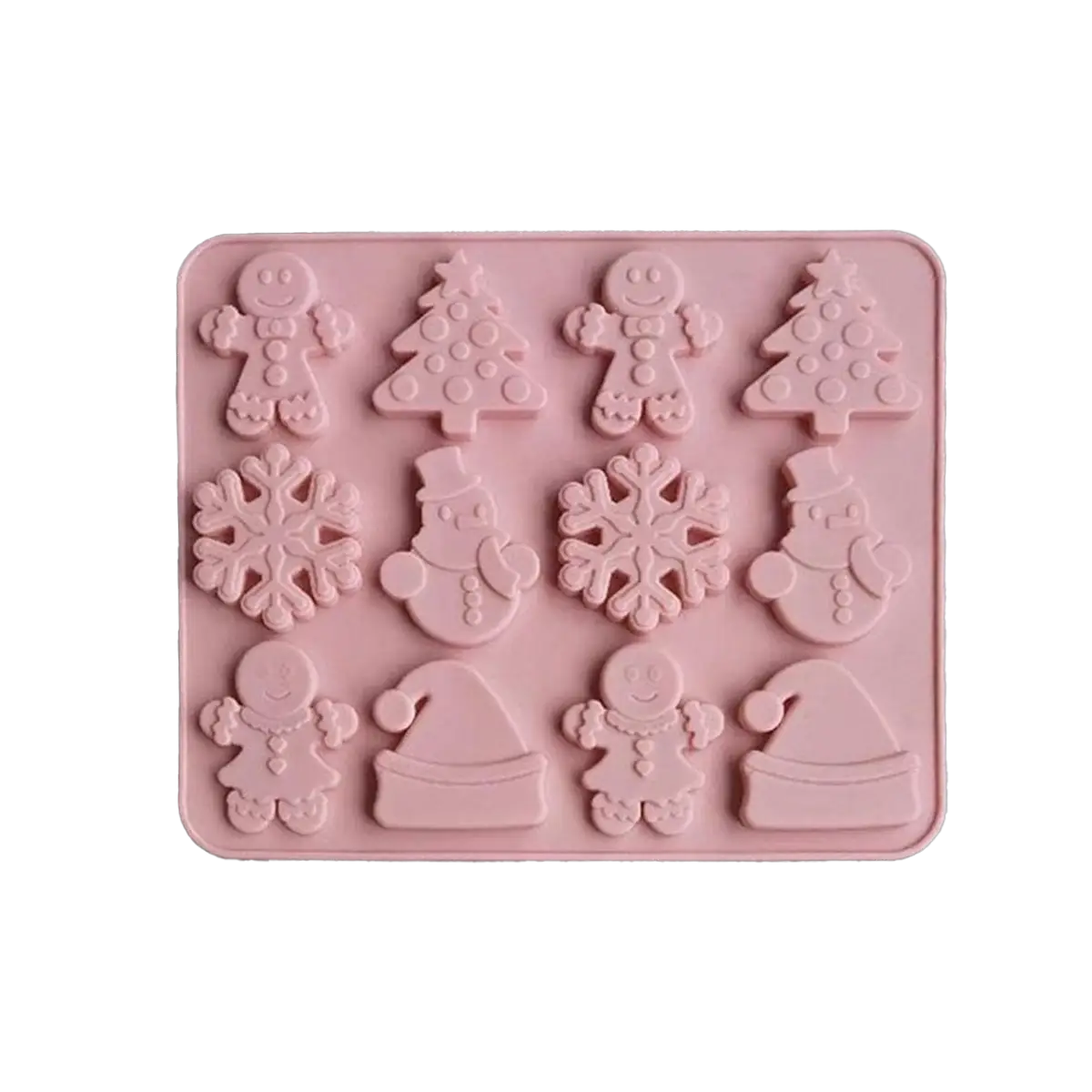Molde Silicón - 12 Figuras navideñas