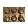 Molde Silicón - 6 medias esferas navideñas