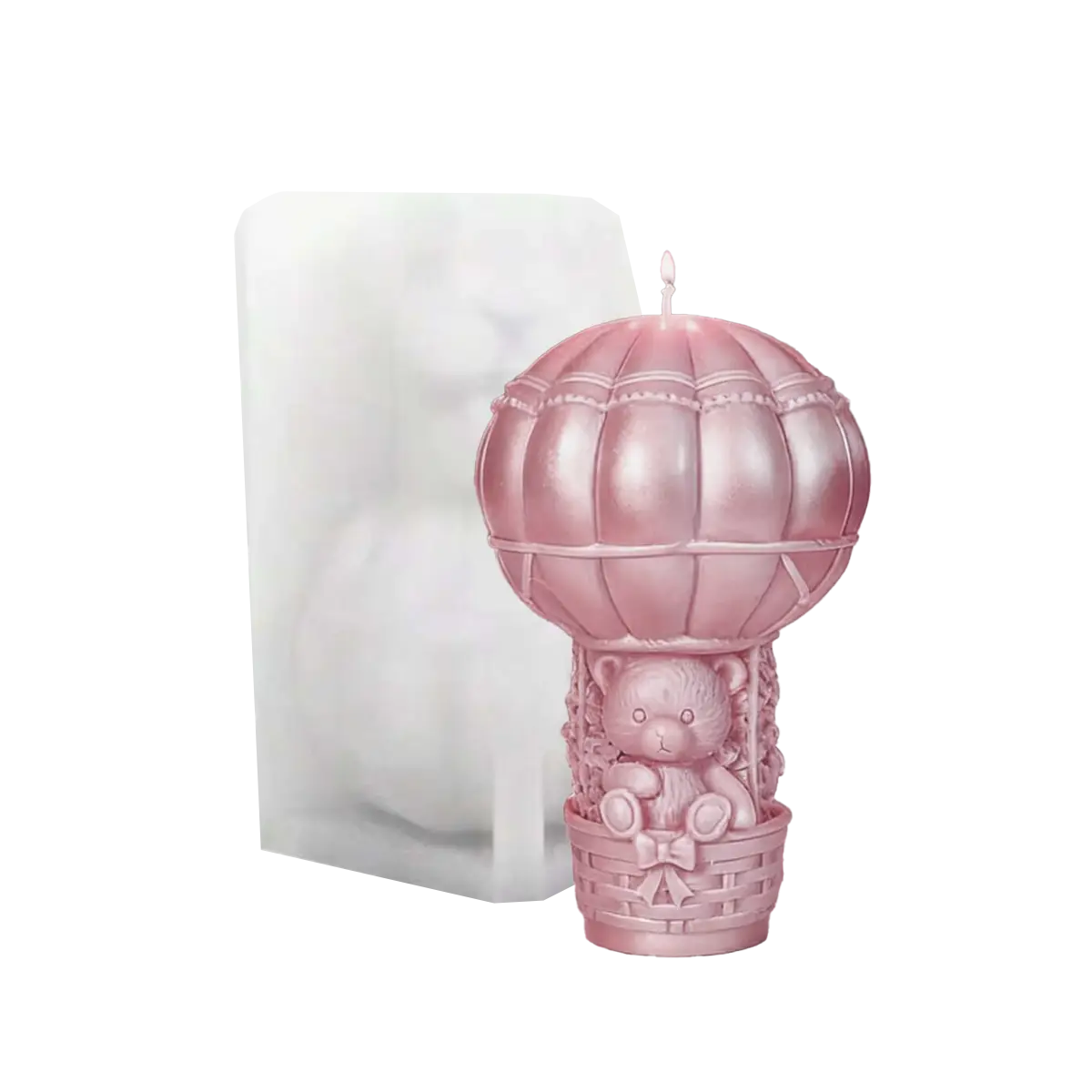Molde Silicón 3D - Globo aerostático con peluche