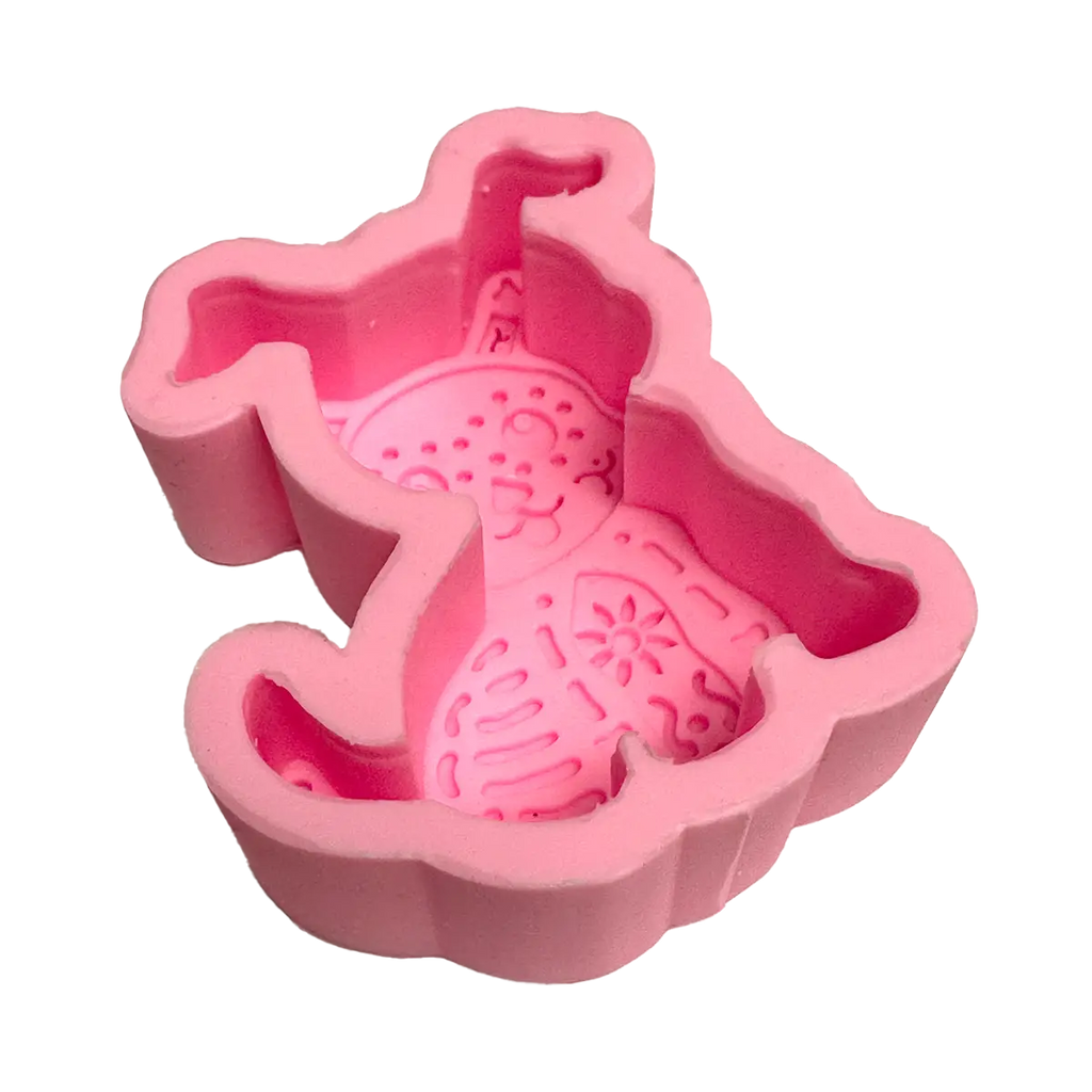 Molde Silicón 3D - Perro Día de Muertos  - 7.5 x 7 x 3 cm
