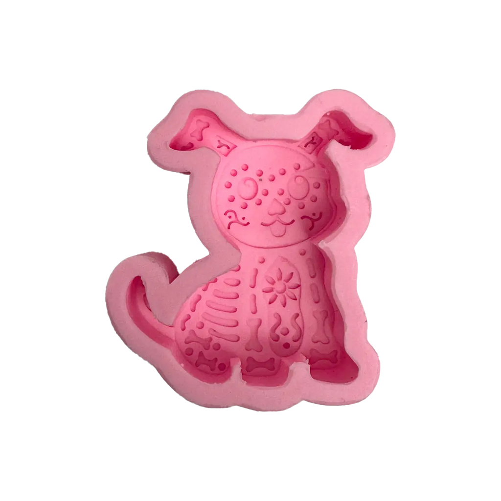Molde Silicón 3D - Perro Día de Muertos  - 7.5 x 7 x 3 cm