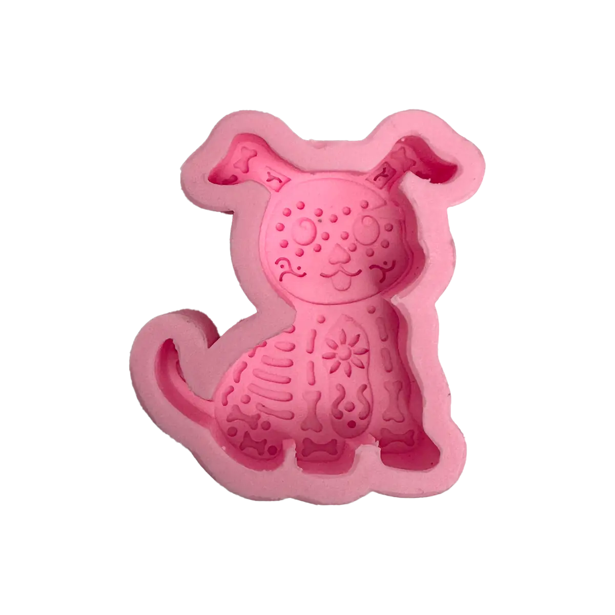 Molde Silicón 3D - Perro Día de Muertos  - 7.5 x 7 x 3 cm