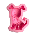 Molde Silicón 3D - Perrito Ojos de Flor - Día de Muertos  - 7.5 x 5.5 x 3 cm