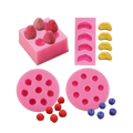 Molde Silicón 3D - Set de 4 moldes con forma de fruta