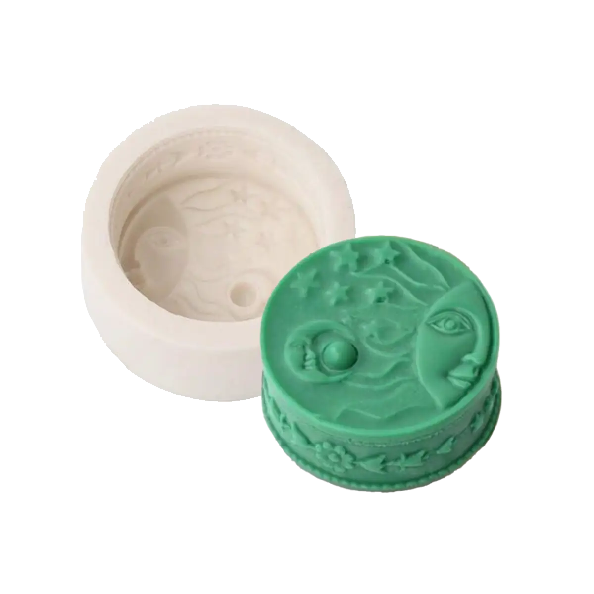 Molde Silicón 3D - Luna y Sol