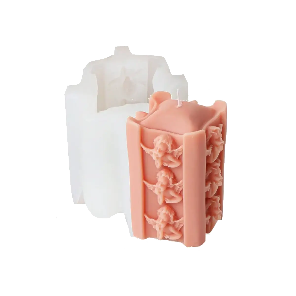 Molde Silicón 3D - Vela con angeles