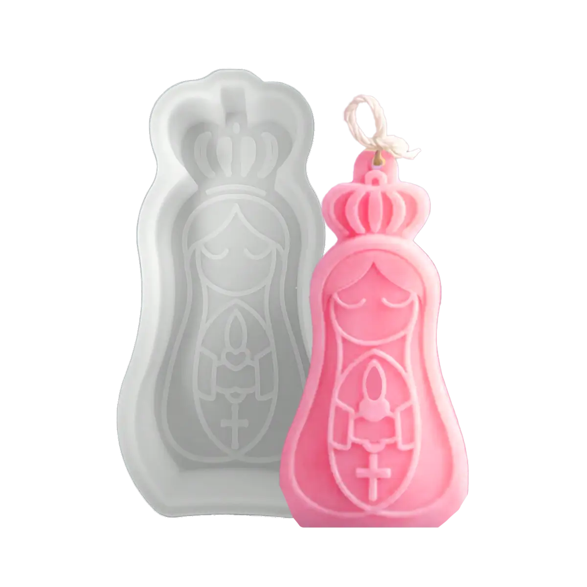 Molde Silicón - Virgencita con corona