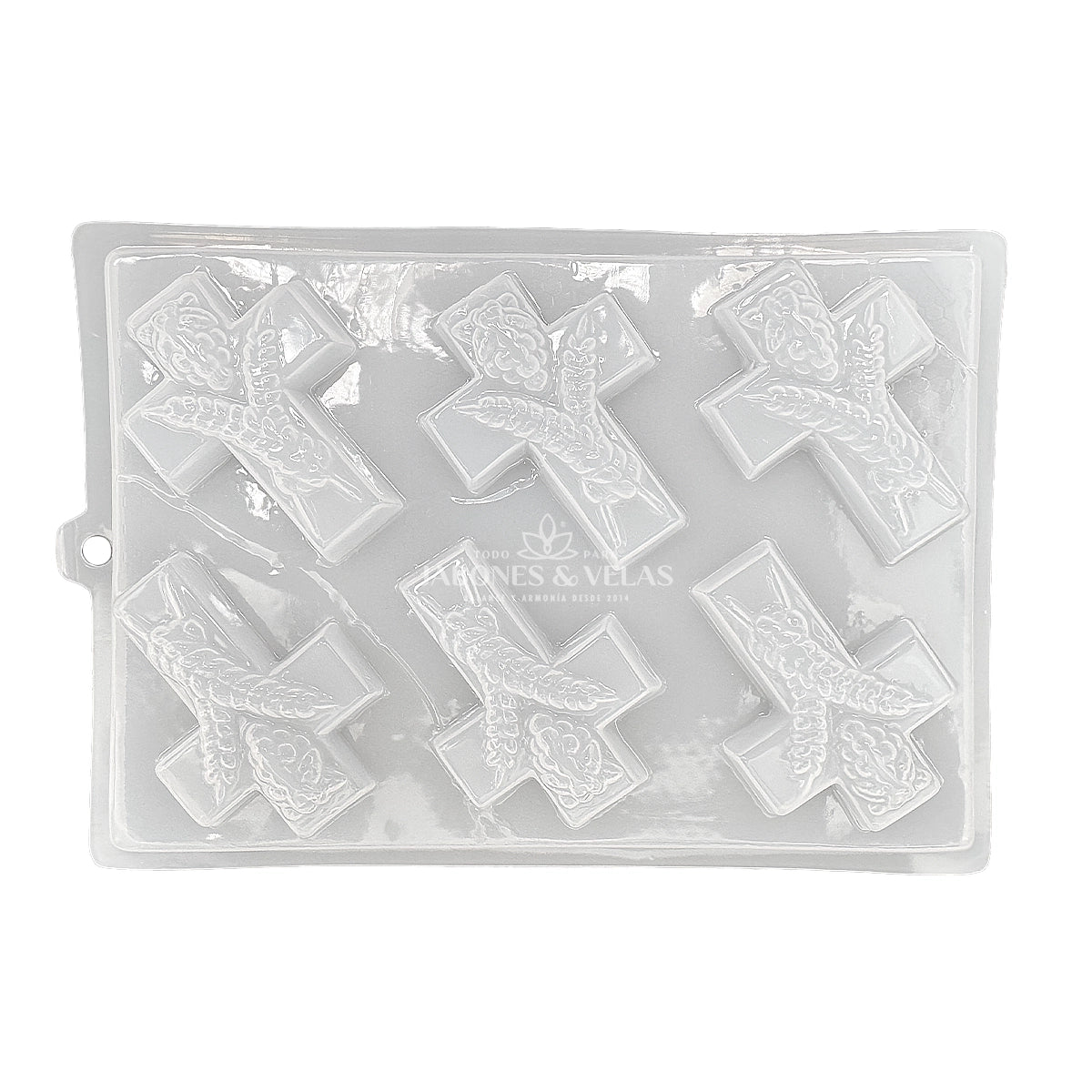 Molde de plástico - 6 cruces con trigo