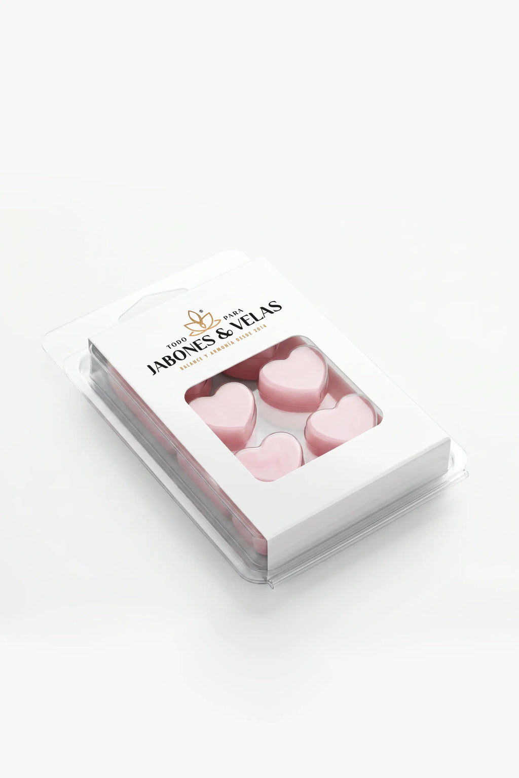 Contenedor para Wax Melt - Clamshell de 6 cavidades - Corazón - 10 piezas